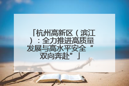 杭州高新区（滨江）：全力推进高质量发展与高水平安全“双向奔赴”