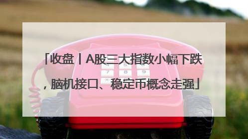 收盘丨A股三大指数小幅下跌，脑机接口、稳定币概念走强