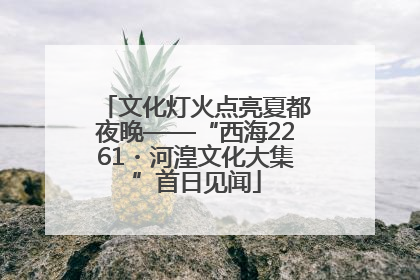 文化灯火点亮夏都夜晚——“西海2261・河湟文化大集”首日见闻
