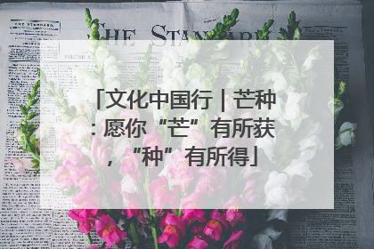 文化中国行｜芒种：愿你“芒”有所获，“种”有所得