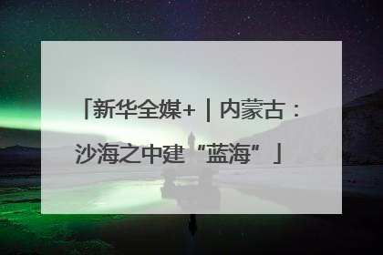 新华全媒+｜内蒙古：沙海之中建“蓝海”