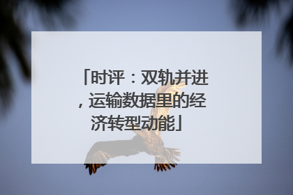 时评：双轨并进，运输数据里的经济转型动能