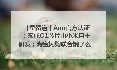 早资道｜Arm官方认证：玄戒O1芯片由小米自主研发；淘宝闪购联合饿了么日订单超4000万