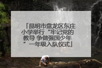 昆明市盘龙区东庄小学举行“牢记党的教导 争做强国少年”一年级入队仪式