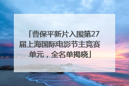 曹保平新片入围第27届上海国际电影节主竞赛单元，全名单揭晓