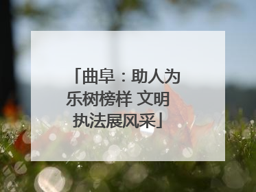 曲阜：助人为乐树榜样 文明执法展风采