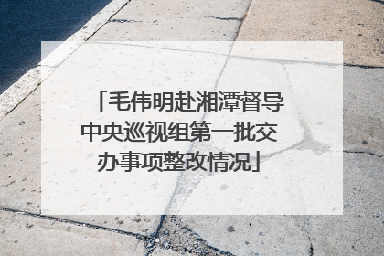 毛伟明赴湘潭督导中央巡视组第一批交办事项整改情况