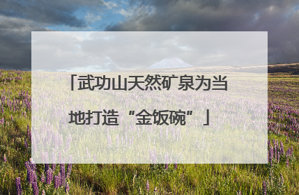 武功山天然矿泉为当地打造“金饭碗”
