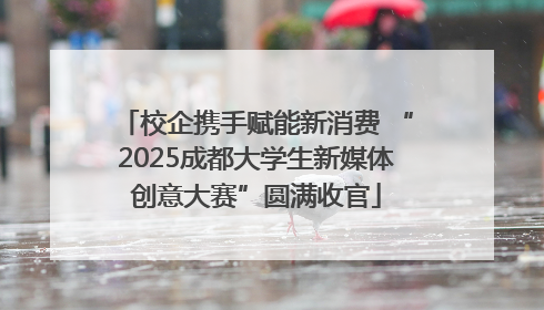 校企携手赋能新消费 “2025成都大学生新媒体创意大赛”圆满收官