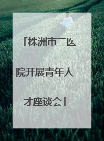 株洲市二医院开展青年人才座谈会