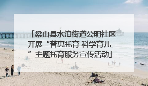 梁山县水泊街道公明社区开展“普惠托育 科学育儿”主题托育服务宣传活动