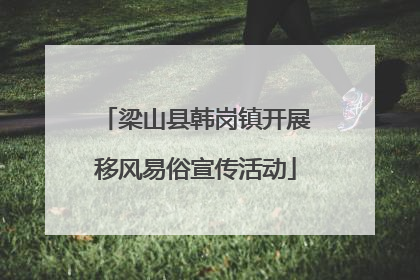 梁山县韩岗镇开展移风易俗宣传活动