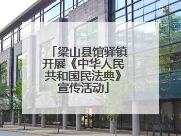 梁山县馆驿镇开展《中华人民共和国民法典》宣传活动