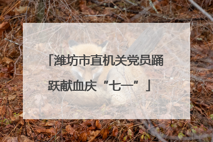 潍坊市直机关党员踊跃献血庆“七一”