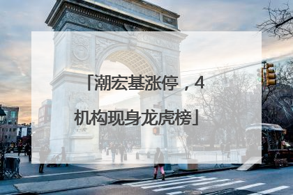 潮宏基涨停，4机构现身龙虎榜