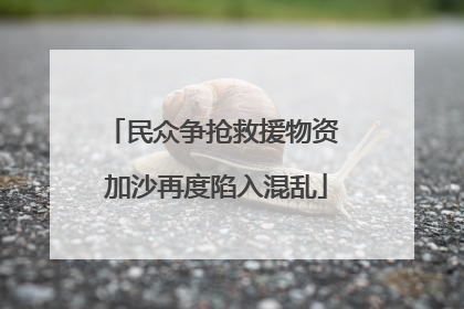 民众争抢救援物资 加沙再度陷入混乱