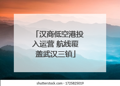 汉商低空港投入运营 航线覆盖武汉三镇