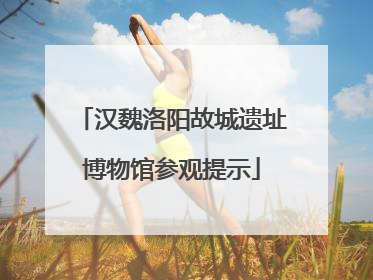 汉魏洛阳故城遗址博物馆参观提示