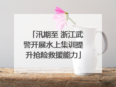 汛期至 浙江武警开展水上集训提升抢险救援能力