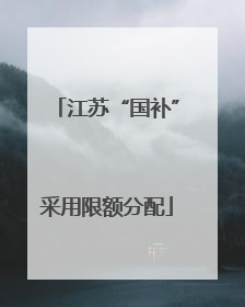 江苏“国补”采用限额分配