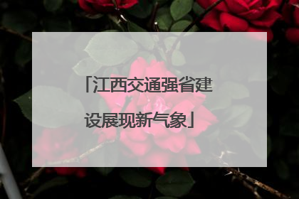 江西交通强省建设展现新气象