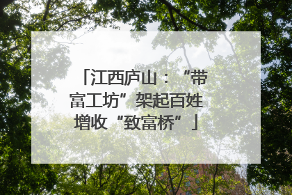 江西庐山：“带富工坊”架起百姓增收“致富桥”