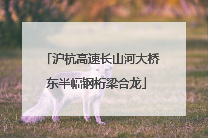 沪杭高速长山河大桥东半幅钢桁梁合龙