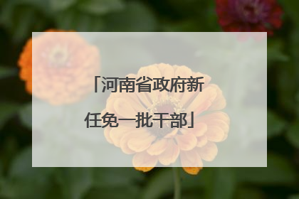 河南省政府新任免一批干部
