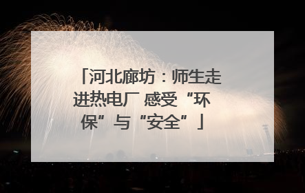 河北廊坊：师生走进热电厂 感受“环保”与“安全”