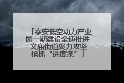 泰安低空动力产业园一期建设全速推进 文庙街道聚力攻坚抢抓“进度条”