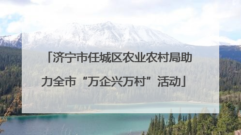 济宁市任城区农业农村局助力全市“万企兴万村”活动