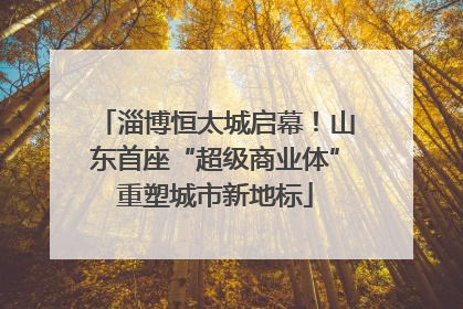 淄博恒太城启幕！山东首座“超级商业体”重塑城市新地标