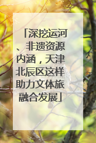 深挖运河、非遗资源内涵，天津北辰区这样助力文体旅融合发展