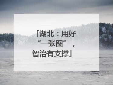 湖北：用好“一张图”，智治有支撑