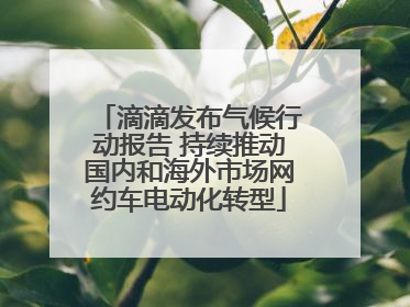 滴滴发布气候行动报告 持续推动国内和海外市场网约车电动化转型