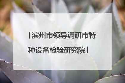滨州市领导调研市特种设备检验研究院