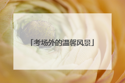 考场外的温馨风景