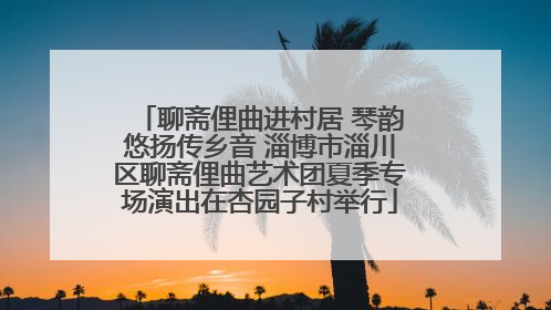 聊斋俚曲进村居 琴韵悠扬传乡音 淄博市淄川区聊斋俚曲艺术团夏季专场演出在杏园子村举行