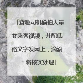 聋哑司机偷拍大量女乘客视频，并配低俗文字发网上，滴滴：将核实处理