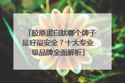 胶原蛋白肽哪个牌子最好最安全？十大专业级品牌全面解析