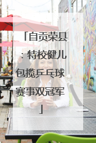 自贡荣县：特校健儿包揽乒乓球赛事双冠军