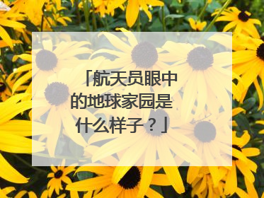 航天员眼中的地球家园是什么样子？