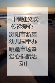萌娃义卖传递爱心 浏阳市新翼幼儿园举办跳蚤市场暨爱心捐赠活动