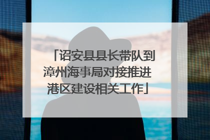 诏安县县长带队到漳州海事局对接推进港区建设相关工作