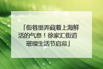街巷里弄藏着上海鲜活的气息！徐家汇街道璀璨生活节启幕