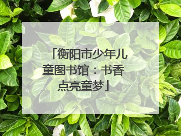 衡阳市少年儿童图书馆：书香点亮童梦