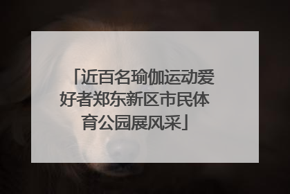 近百名瑜伽运动爱好者郑东新区市民体育公园展风采