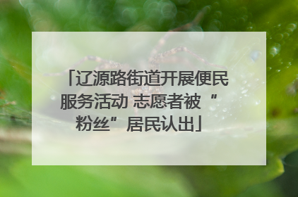 辽源路街道开展便民服务活动 志愿者被“粉丝”居民认出