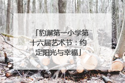 豹澥第一小学第十六届艺术节：约定阳光与幸福