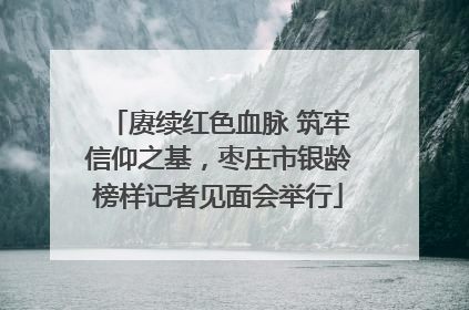 赓续红色血脉 筑牢信仰之基，枣庄市银龄榜样记者见面会举行